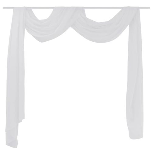 vidaXL Voile Drape 140x600 cm Royal Blue - white