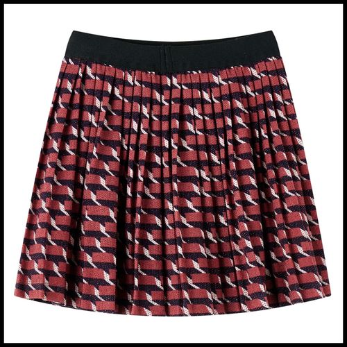Kids’ Pleated Skirt with Glitter Navy 92
