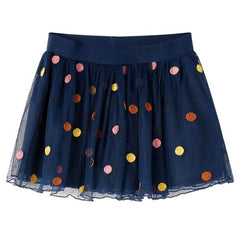 Kids’ Tulle Skirt with Polka Dot Navy Blue 116