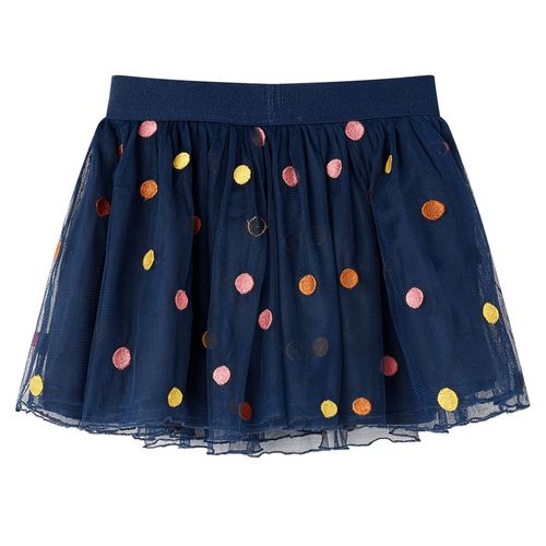 Kids’ Tulle Skirt with Polka Dot Navy Blue 116