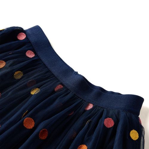 Kids’ Tulle Skirt with Polka Dot Navy Blue 116