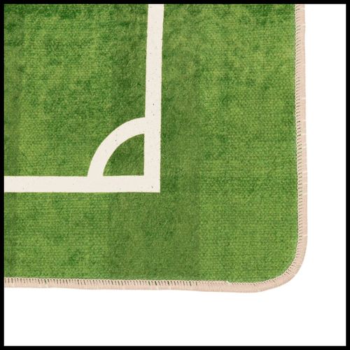 vidaXL Kids’ Rug Green 160x230 cm Football Field Washable Anti Slip