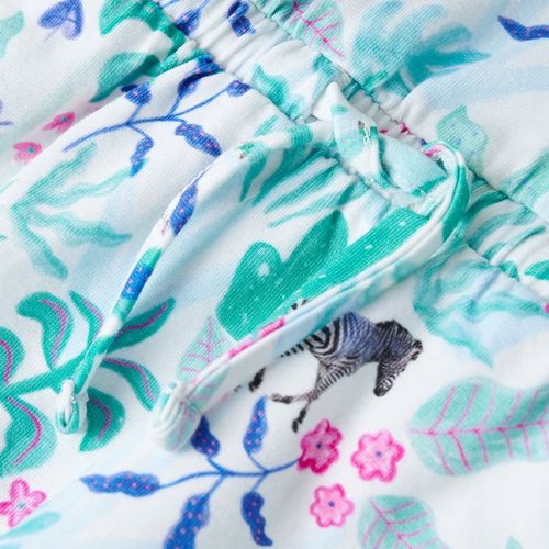 Kids’ Dress Ecru and Dark Mint 92