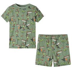 Kids’ Pyjamas with Short Sleeves Light Khaki 92