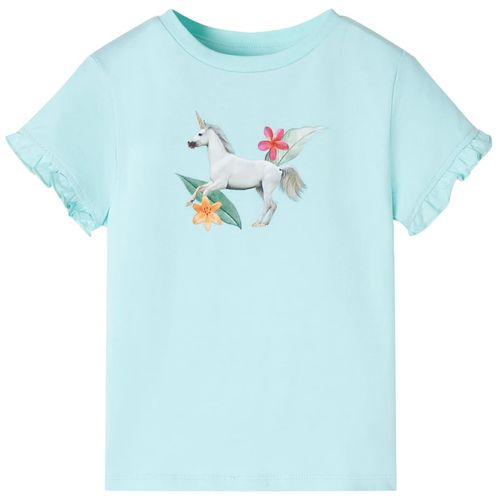 Kids’ T-shirt with Short Sleeves Bright Pink 92