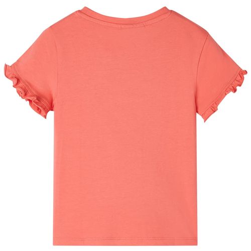 Kids’ T-shirt with Short Sleeves Bright Pink 92