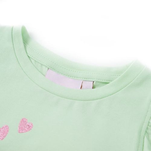 Kids’ T-shirt with Ruffle Sleeves Coral 92
