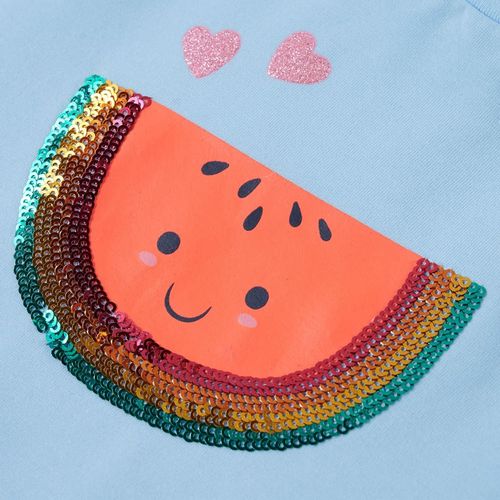 Kids’ T-shirt with Ruffle Sleeves Coral 92