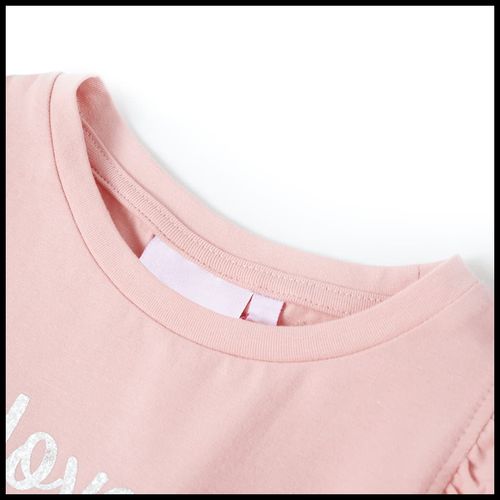 Kids’ T-shirt with Ruffle Sleeves White 92