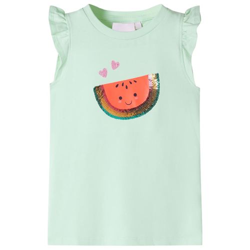 Kids’ T-shirt with Ruffle Sleeves Coral 92