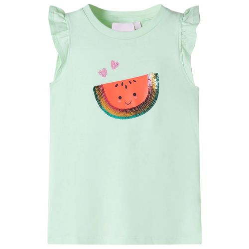 Kids’ T-shirt with Ruffle Sleeves Coral 92
