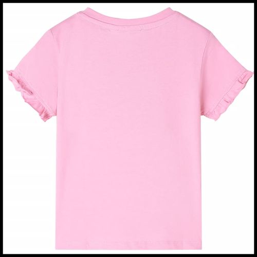 Kids’ T-shirt with Short Sleeves Bright Pink 92