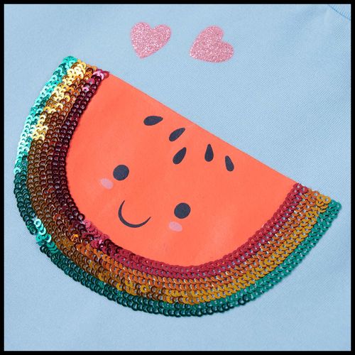 Kids’ T-shirt with Ruffle Sleeves Coral 92