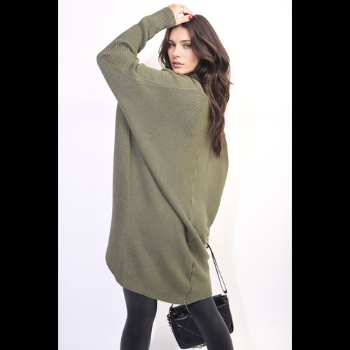 Oversized Satin Ruffle Shirt Dress