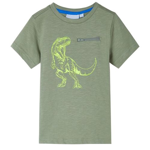 Kids’ T-shirt with Short Sleeves Light Khaki 92