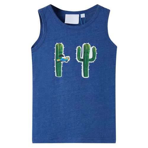 Kids’ Tank Top Dark Blue Melange 92