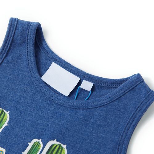 Kids’ Tank Top Dark Blue Melange 92