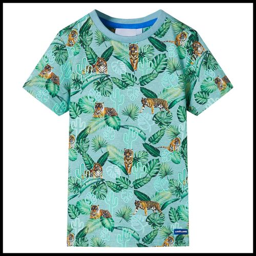 Kids’ T-shirt Light Green Melange 92