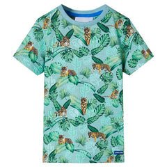 Kids’ T-shirt Light Green Melange 92 - 92 (1.5-2y)