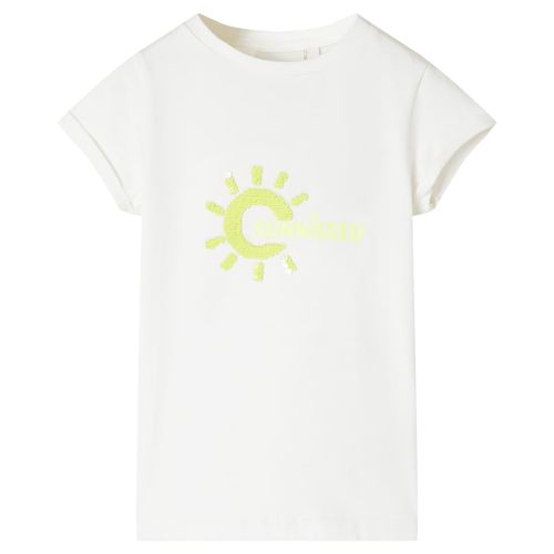 Kids’ T-shirt Neon Yellow 92 - ecru / 104 (3-4y)