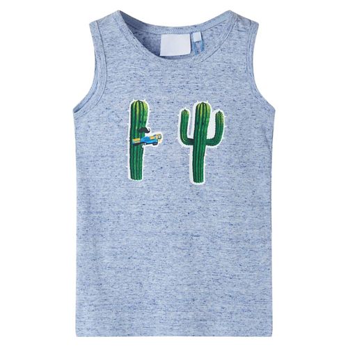 Kids’ Tank Top Dark Blue Melange 92 - blue / 128 (7-8y)