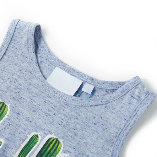 Kids’ Tank Top Dark Blue Melange 92