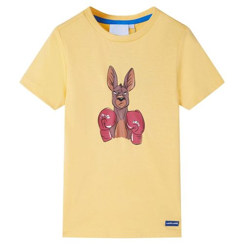 Kids’ T-shirt with Short Sleeves Dark Mint 92 - yellow / 116 (5-6y)