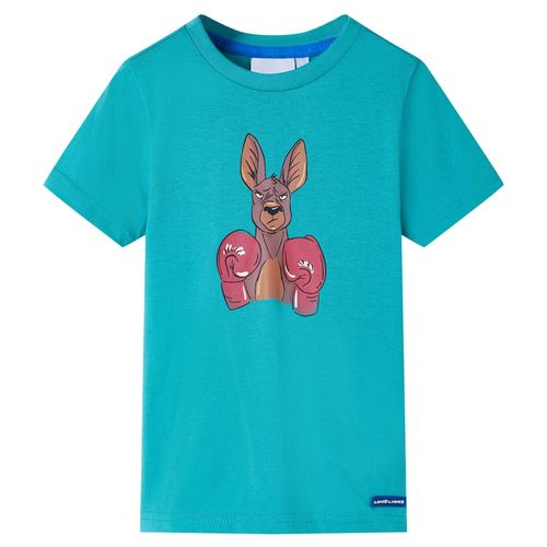 Kids’ T-shirt with Short Sleeves Dark Mint 92 - mint / 140 (9-10y)