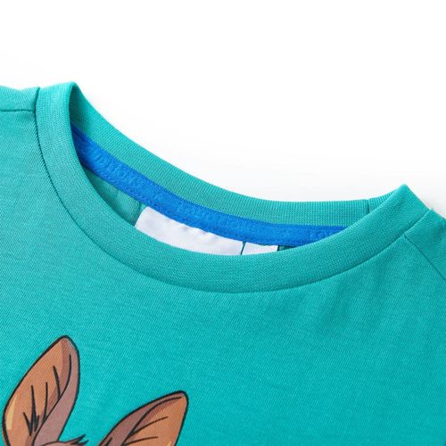 Kids’ T-shirt with Short Sleeves Dark Mint 92