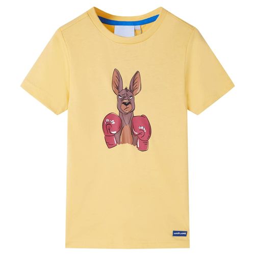 Kids’ T-shirt with Short Sleeves Dark Mint 92 - yellow / 128 (7-8y)