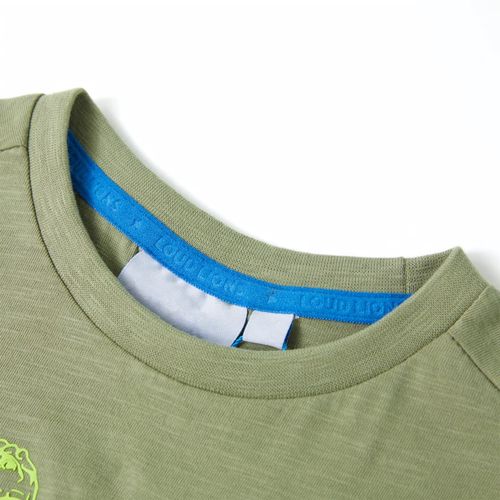 Kids’ T-shirt with Short Sleeves Light Khaki 92