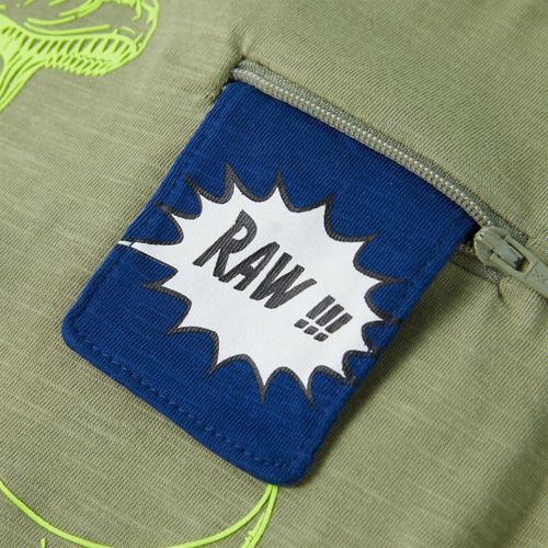 Kids’ T-shirt with Short Sleeves Light Khaki 92