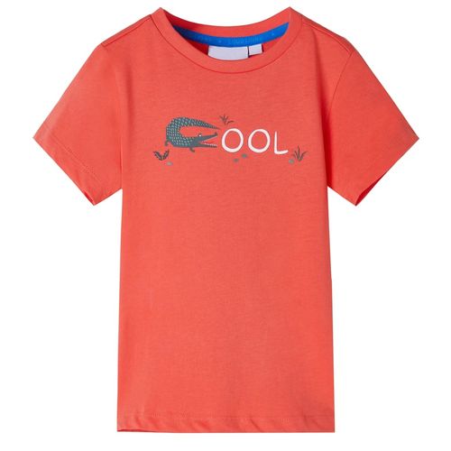 Kids’ T-shirt with Short Sleeves Light Red 92 - red / 116 (5-6y)