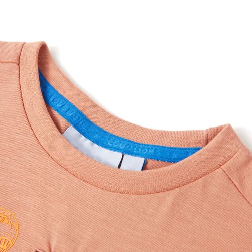 Kids’ T-shirt with Short Sleeves Light Khaki 92