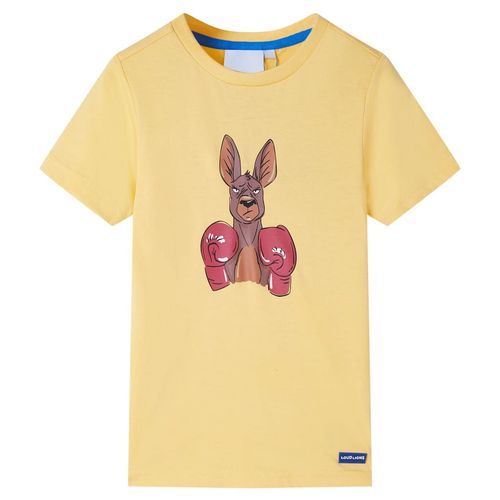 Kids’ T-shirt with Short Sleeves Dark Mint 92 - yellow / 104 (3-4y)