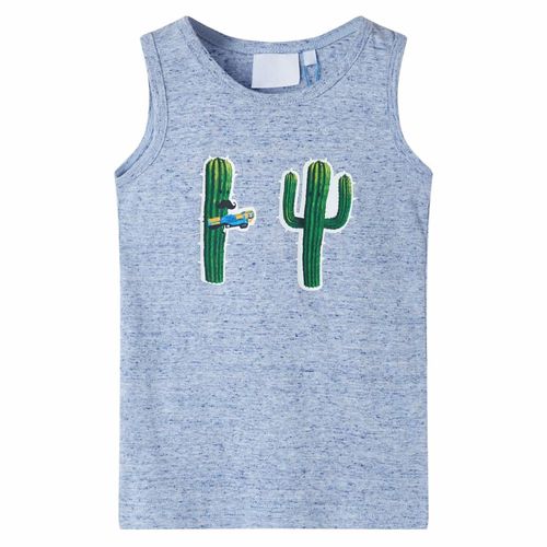 Kids’ Tank Top Dark Blue Melange 92 - blue / 104 (3-4y)