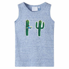 Kids’ Tank Top Dark Blue Melange 92