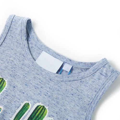 Kids’ Tank Top Dark Blue Melange 92