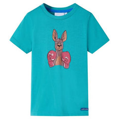 Kids’ T-shirt with Short Sleeves Dark Mint 92