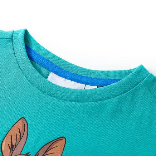 Kids’ T-shirt with Short Sleeves Dark Mint 92