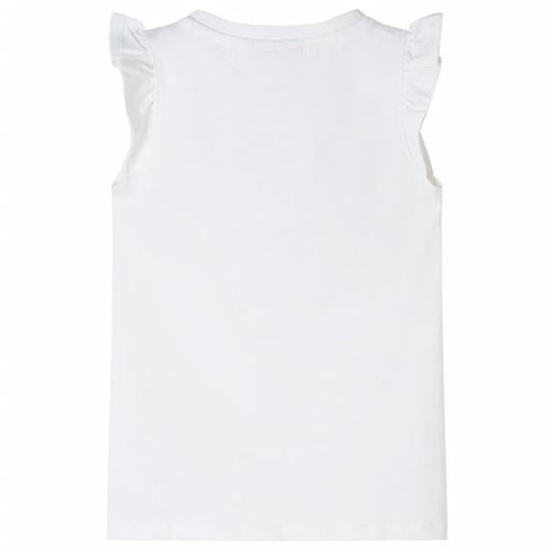Kids’ T-shirt with Ruffle Sleeves White 92