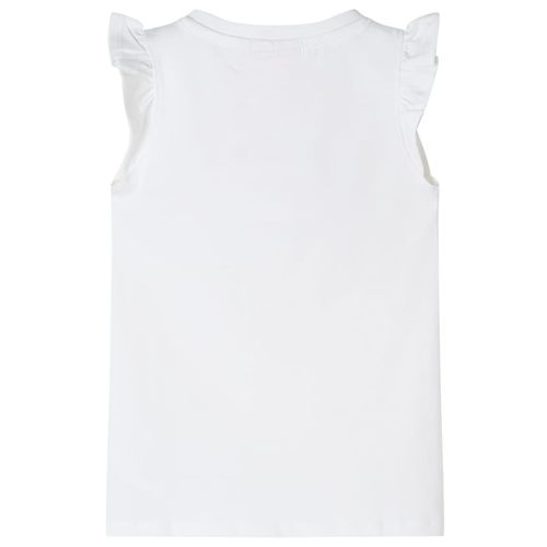 Kids’ T-shirt with Ruffle Sleeves White 92