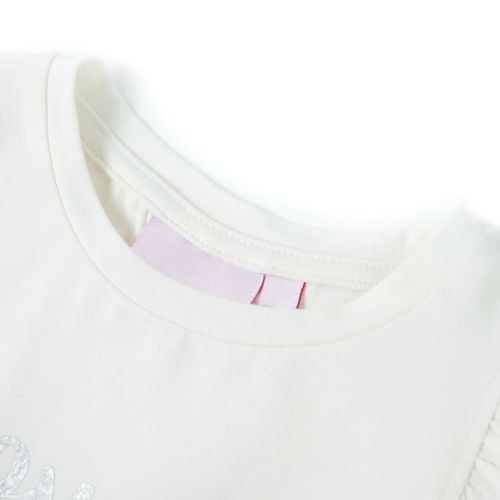 Kids’ T-shirt with Ruffle Sleeves White 92