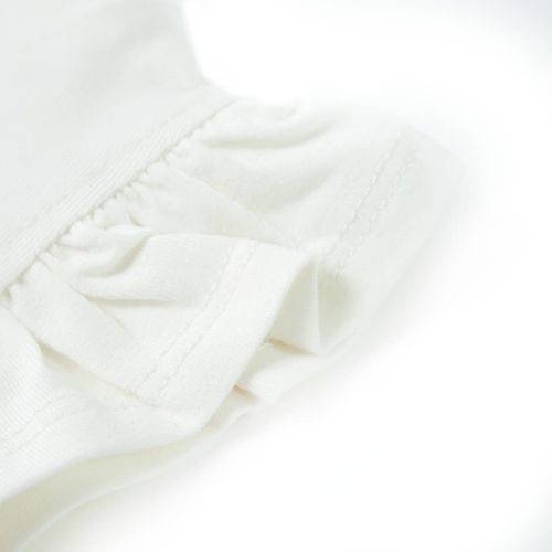 Kids’ T-shirt with Ruffle Sleeves White 92