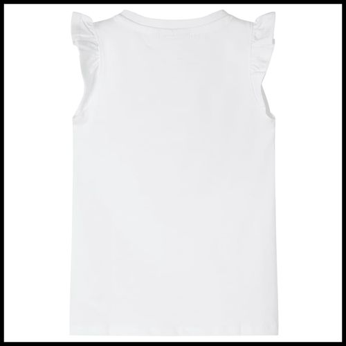 Kids’ T-shirt with Ruffle Sleeves White 92