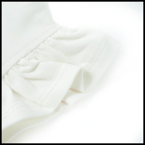 Kids’ T-shirt with Ruffle Sleeves White 92