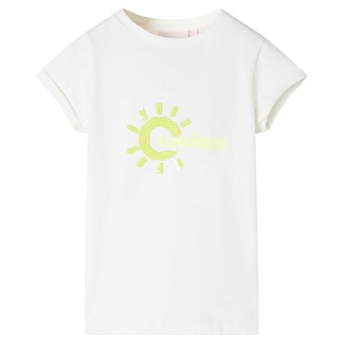 Kids’ T-shirt Neon Yellow 92 - ecru / 140 (9-10y)