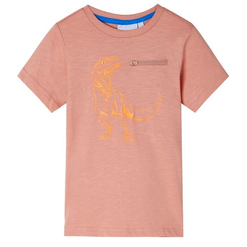 Kids’ T-shirt with Short Sleeves Light Khaki 92