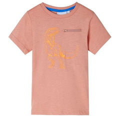 Kids’ T-shirt with Short Sleeves Light Khaki 92