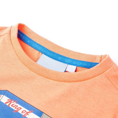 Kids’ T-shirt with Short Sleeves Neon Orange 92